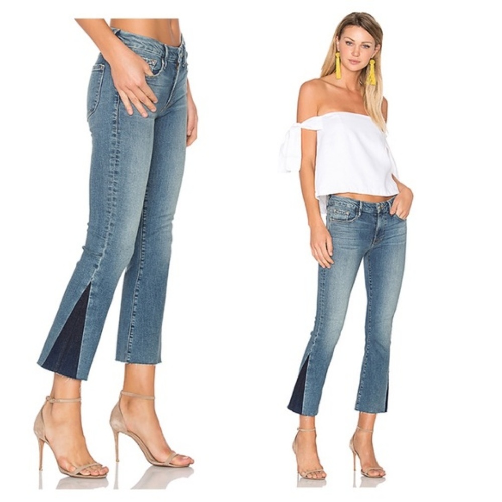 FRAME Denim Le Crop Mini Boot Raw Edge Jean Austin